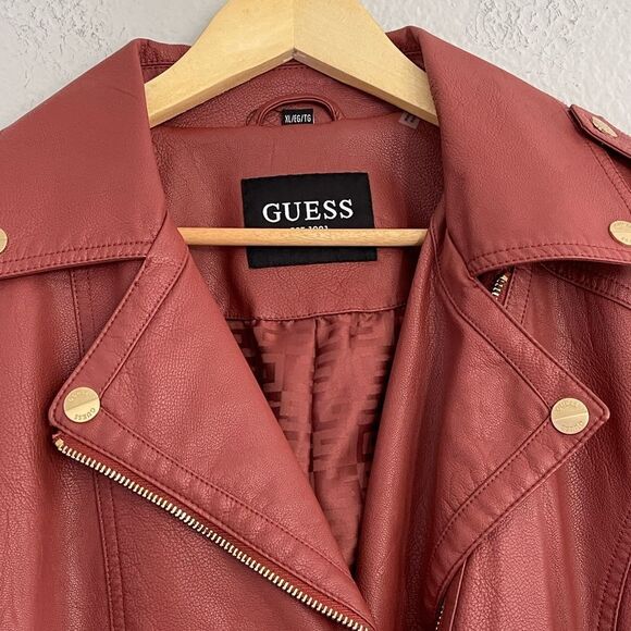 Guess Women's Faux Leather Biker Jacket - Picture 2 of 12